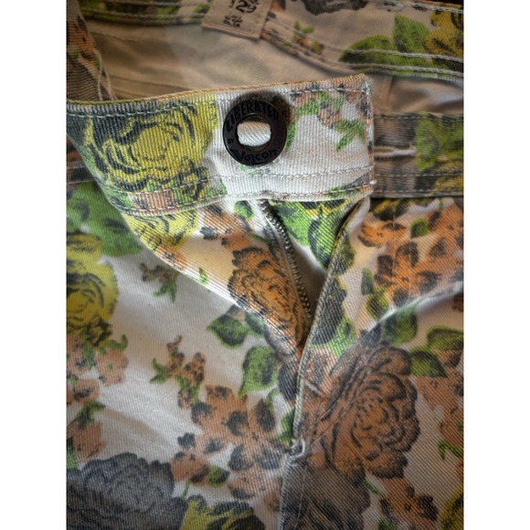 🌸VOLCOM  WOMEN'S SOUND CHECK LOW SUPER SKINNY FIT FLORAL PRINT ANKLE JEANS - Picture 6 of 9